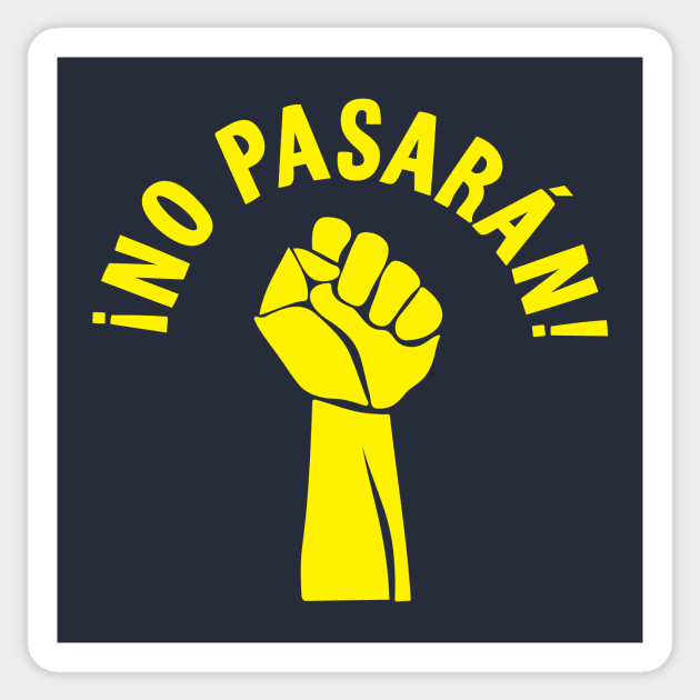 No Pasaran Sticker by dumbshirts